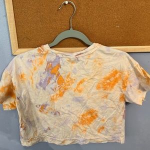 Old navy pink tie die cropped top